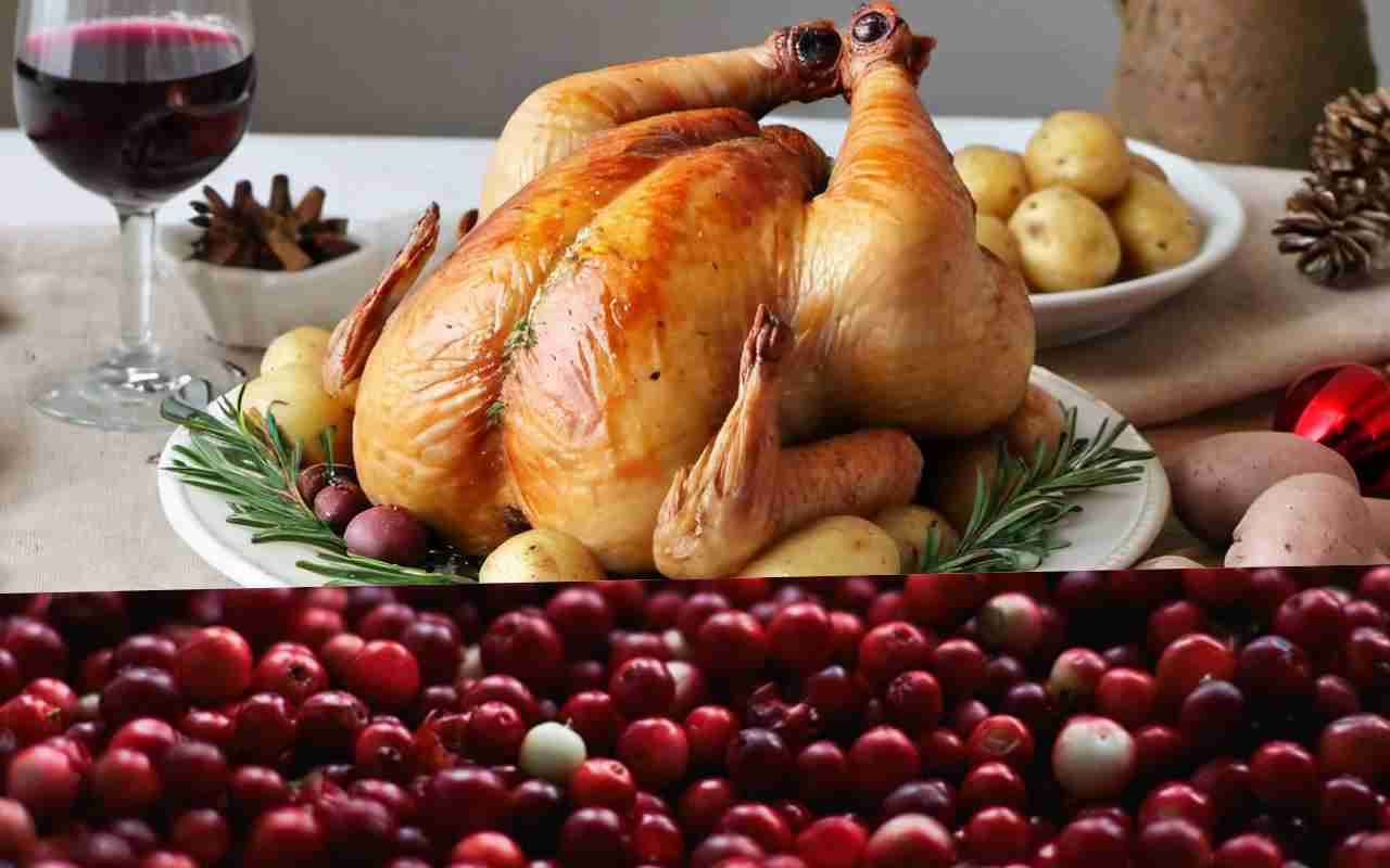 pollo di Natale ai mirtilli